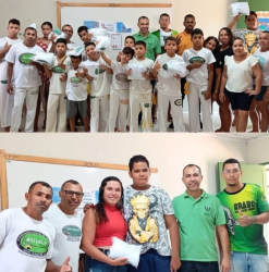 Entrega de uniformes para a Associação Cultural de Capoeira da Comunidade Km 42 e Barriguda